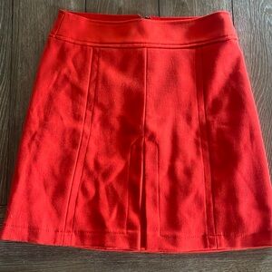 Loft Ann Taylor | NWT Petite Red Kick Pleat Mini Skirt OP